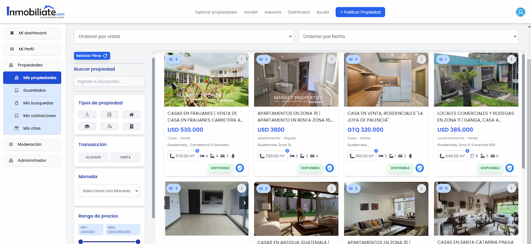 Catálogo de Propiedades